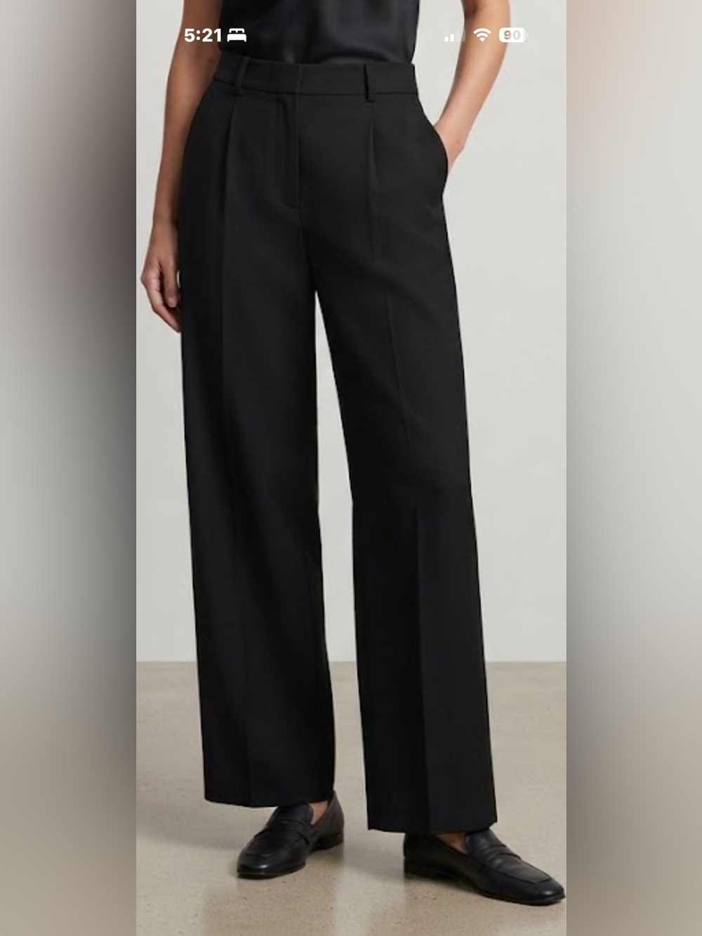 Pistola Revolve Eden Pleated Ponte Trousers Black High Rise Wide Leg NWT Sz 26
